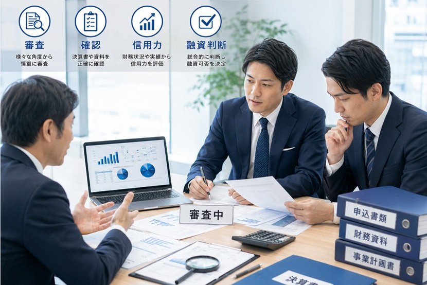 信用金庫､銀行や日本政策金融公庫など金融機関の審査・評価のイメージ画像