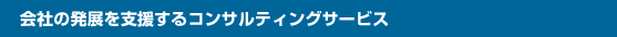 会社の発展を支援するコンサルティングサービス