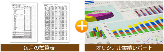 毎月の試算表+オリジナル業績レポート
