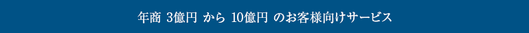 年商3億円から10億円のお客様向けサービス