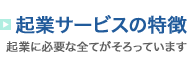 起業サービスの特徴